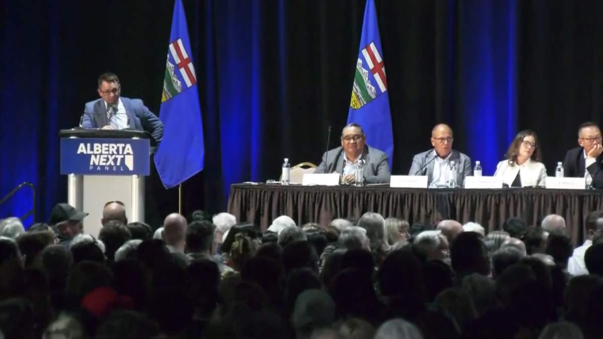 When a teenager tried to ask a question at the Alberta Next town hall in Calgary on Monday, moderator Bruce McAllister cut off his mic and told him "I know you'd love some chaos, but your parents should turn you over your knee."
